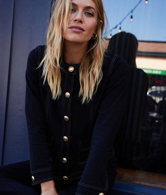 The Icon Ponte Jacket - Sea Urchin