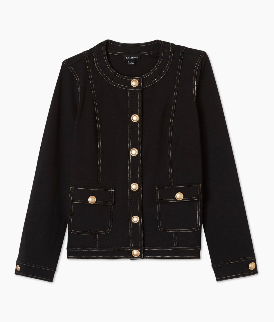 The Icon Ponte Jacket - Sea Urchin