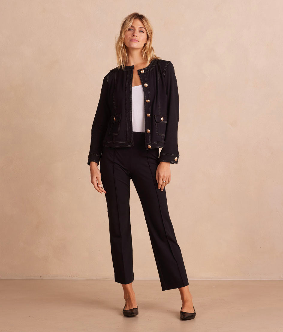 The Icon Ponte Jacket - Sea Urchin