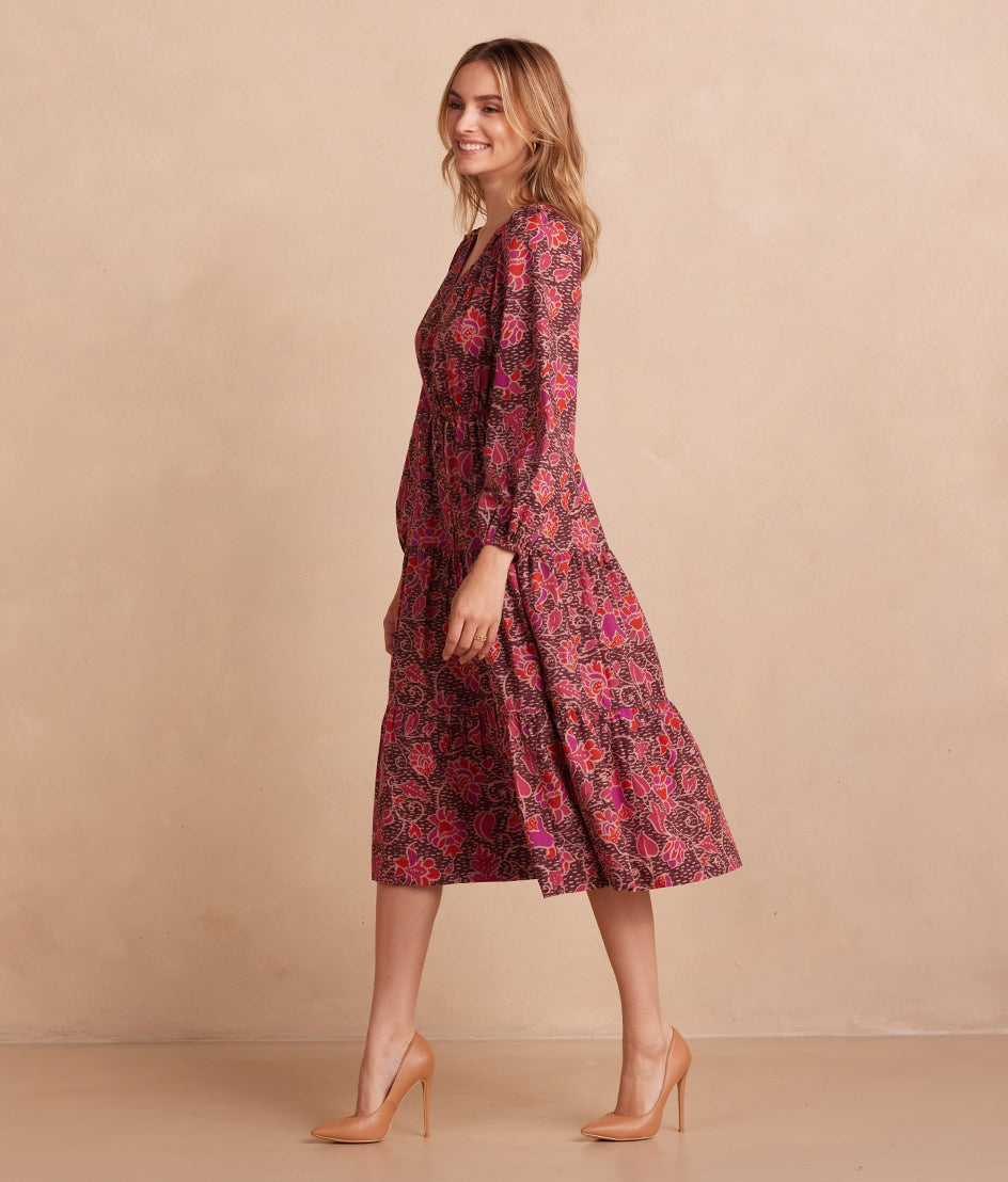 The Countryside Poplin Button Down Midi Dress - Main