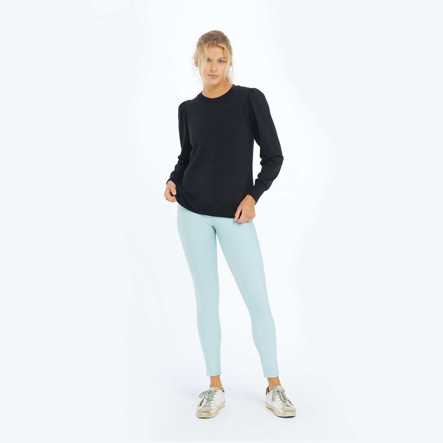 The Softest French Terry Puff Sleeve Pullover - Sea Urchin