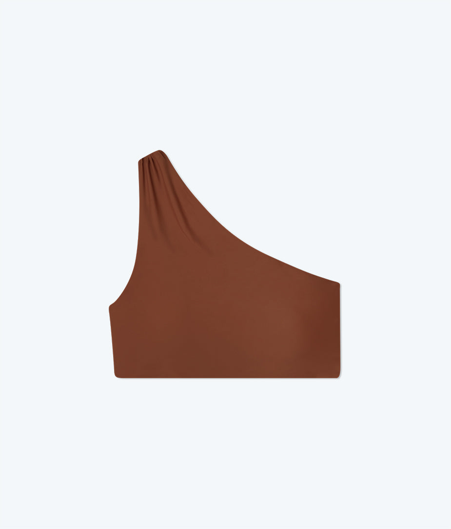 The Ruched Sidestroke Bikini Top - Amber