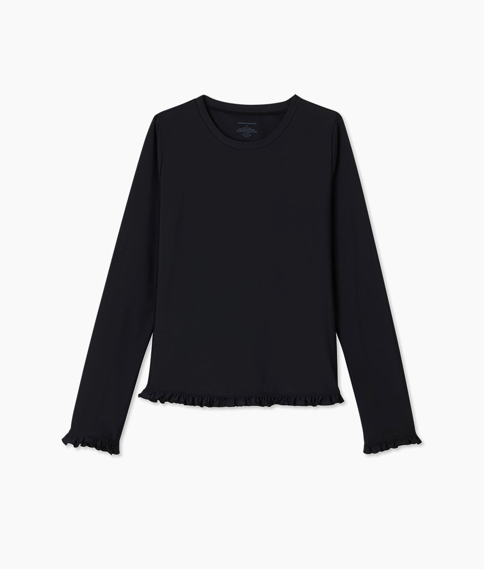 The Waterside Ruffle Rash Guard - Sea Urchin
