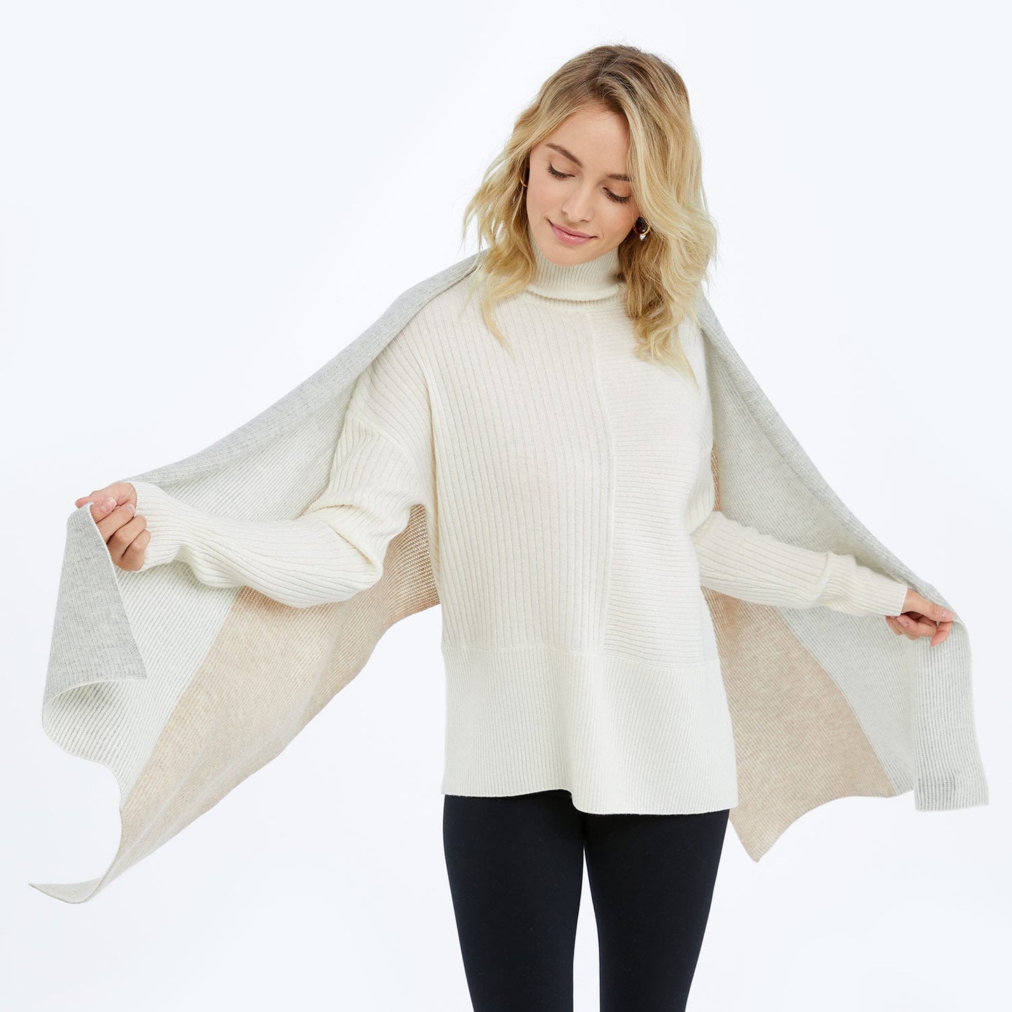 The Coziest Cashmere Blend Ribbed Scarf - Main