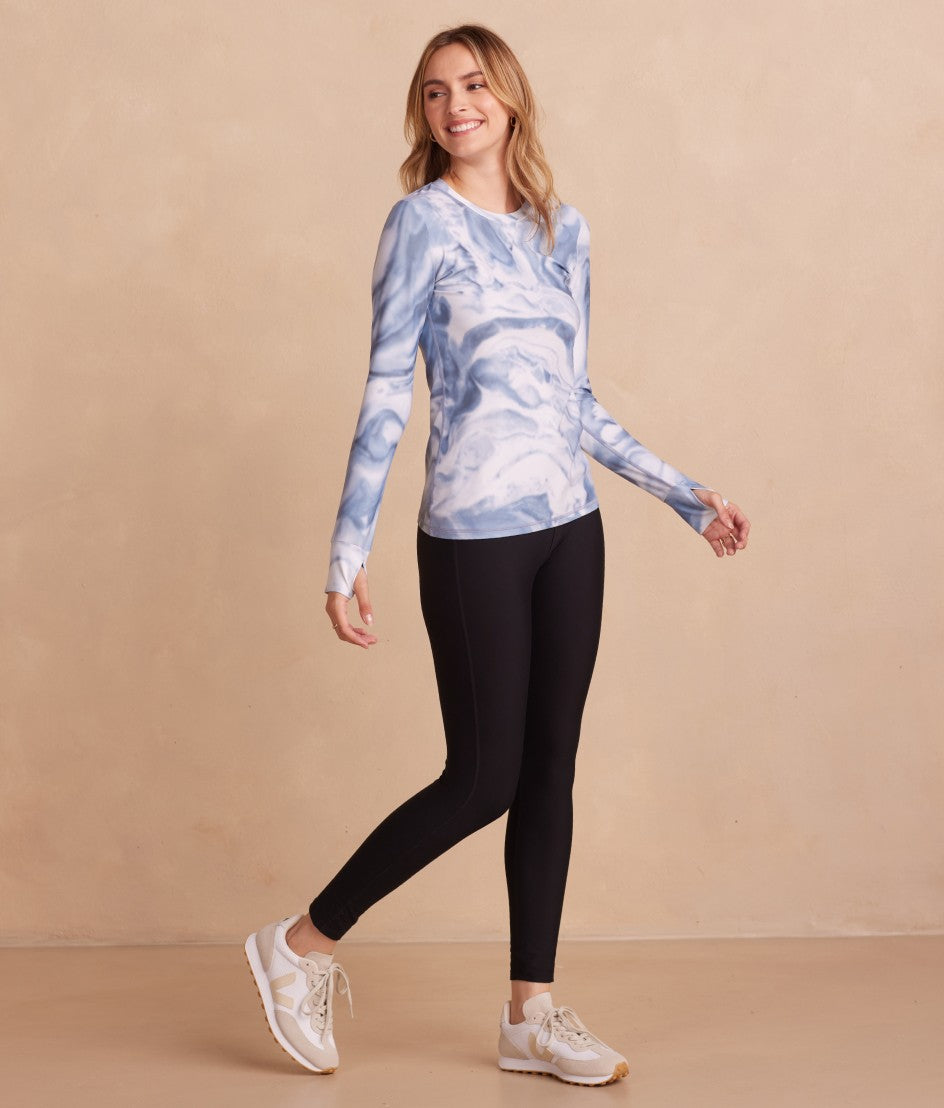 The Long Sleeve Pullover - Slate Marble