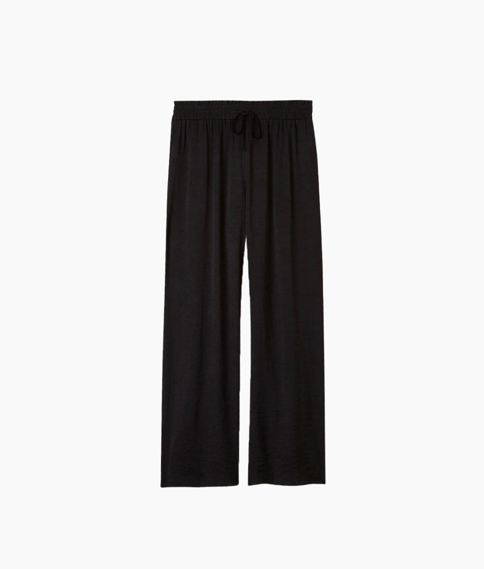 The Silky Luxe Palazzo Pants with Ties - Sea Urchin