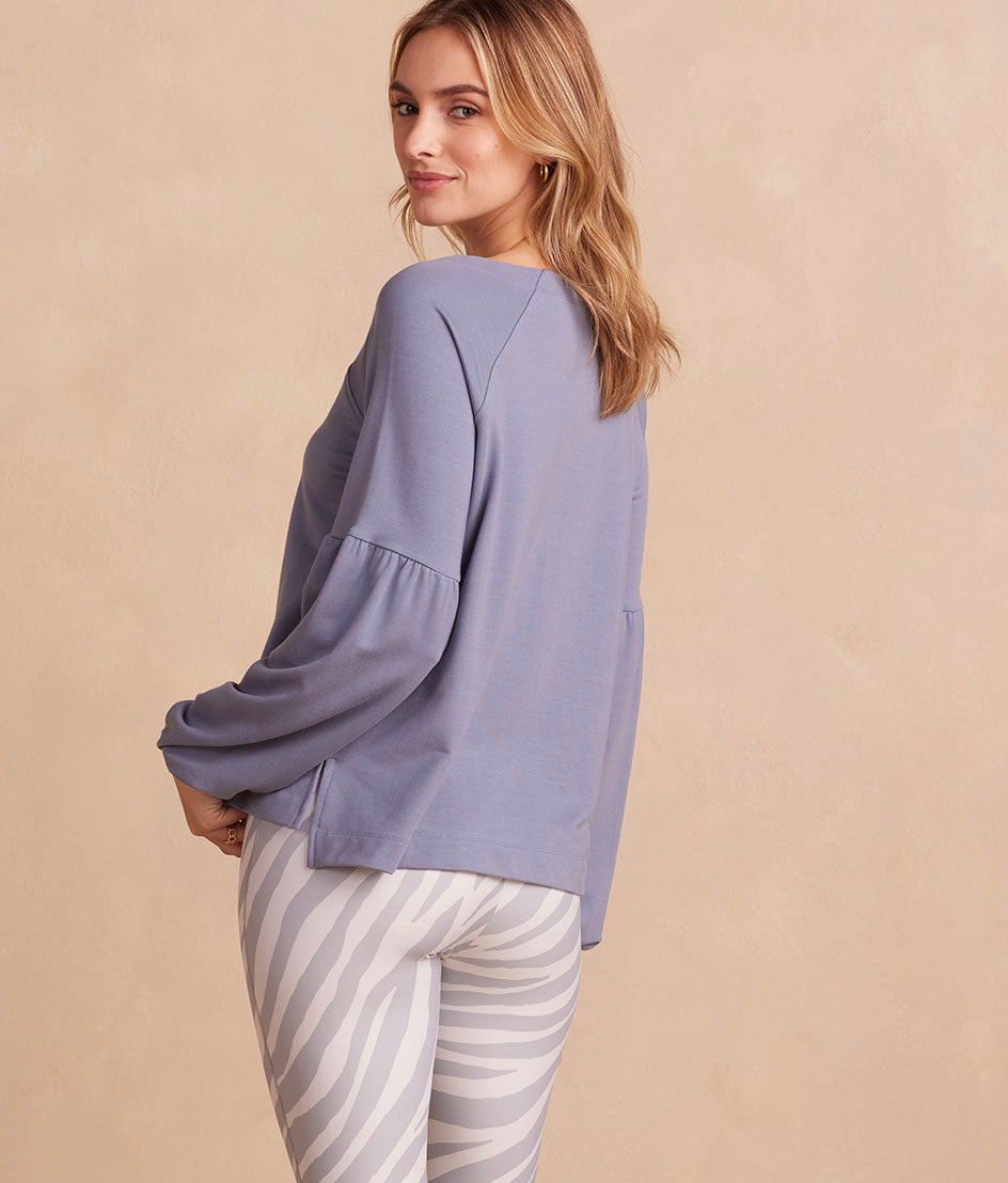 The Softest French Terry Boatneck Pullover - Slate