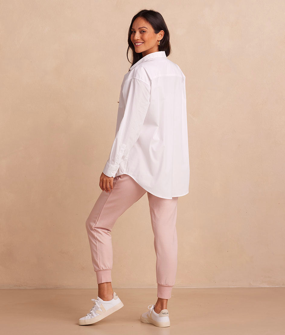 The Softest French Terry Jogger - Petal