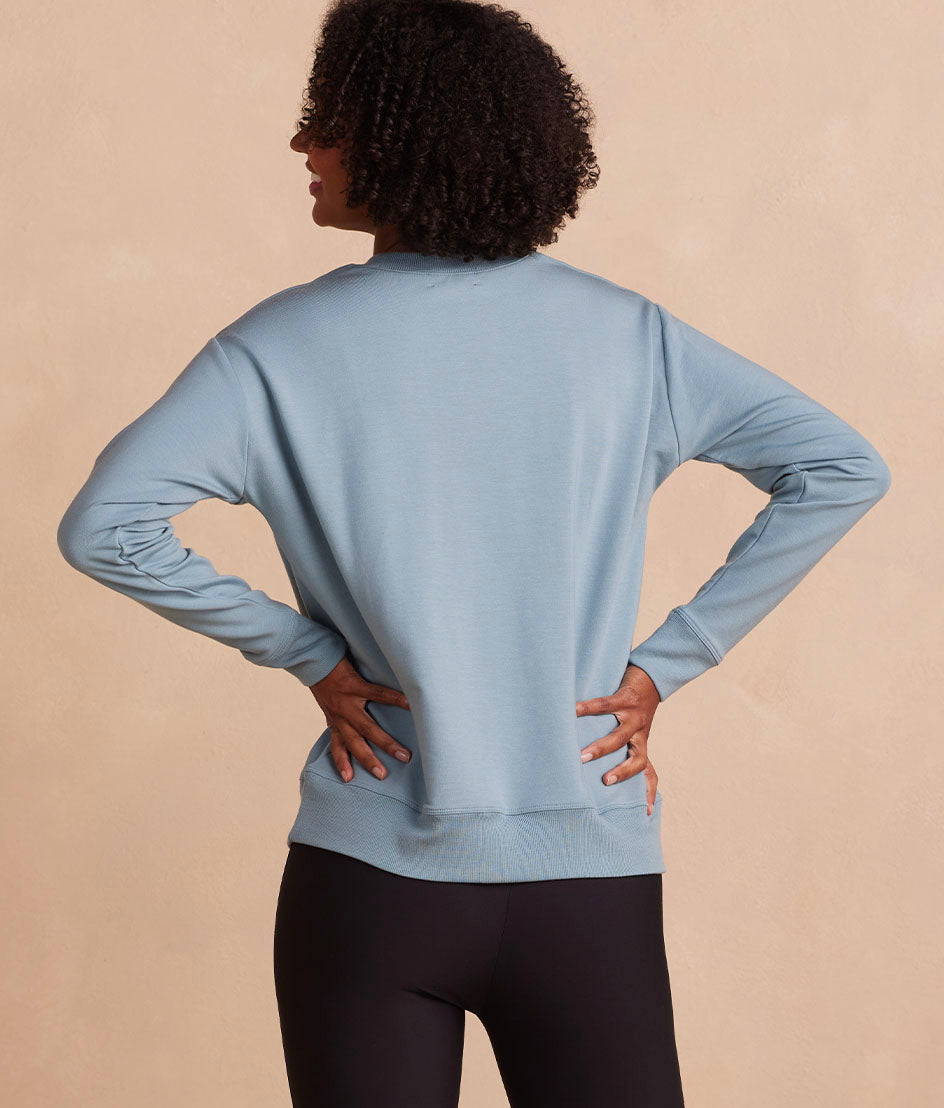The Softest French Terry Relaxed Crew - Seaspray