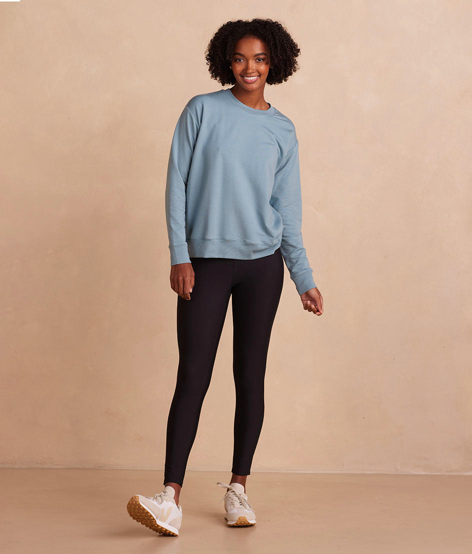 The Softest French Terry Relaxed Crew - Seaspray