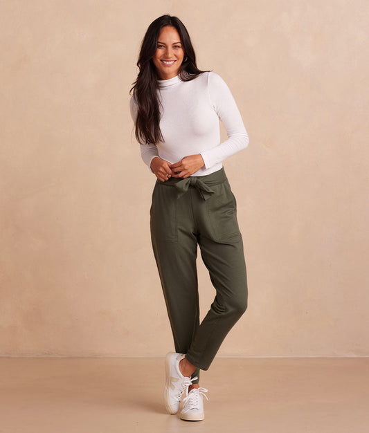The Softest French Terry Tie-Waist Pant - Main