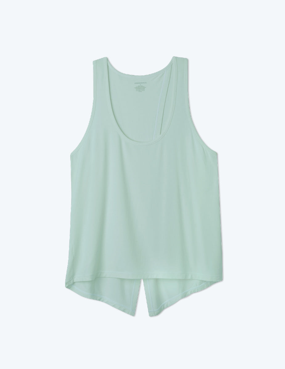 The Convertible Split Back Tank - Sage