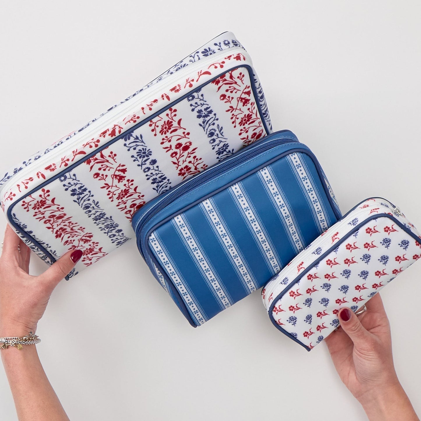 Summersalt x Weezie Patterned Toiletry Bag Trio