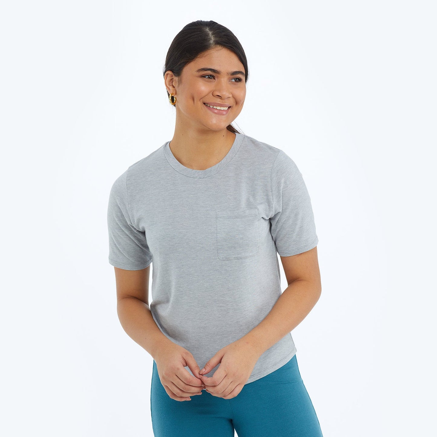 The Softest Tencel Short Sleeve Pocket T-Shirt - Wolf