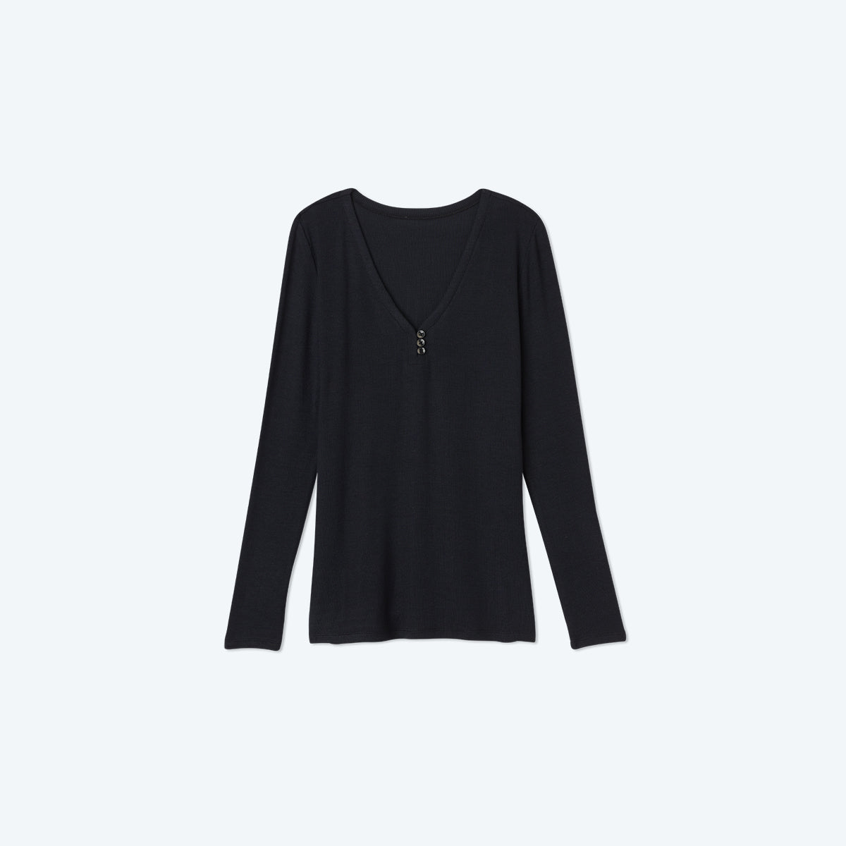 The Softest Ribbed Long Sleeve Henley - Main
