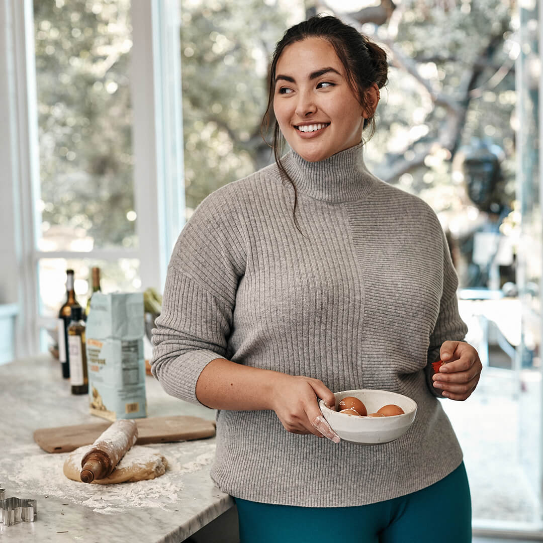 The Luxe Cashmere Blend Funnel Neck Sweater - Main