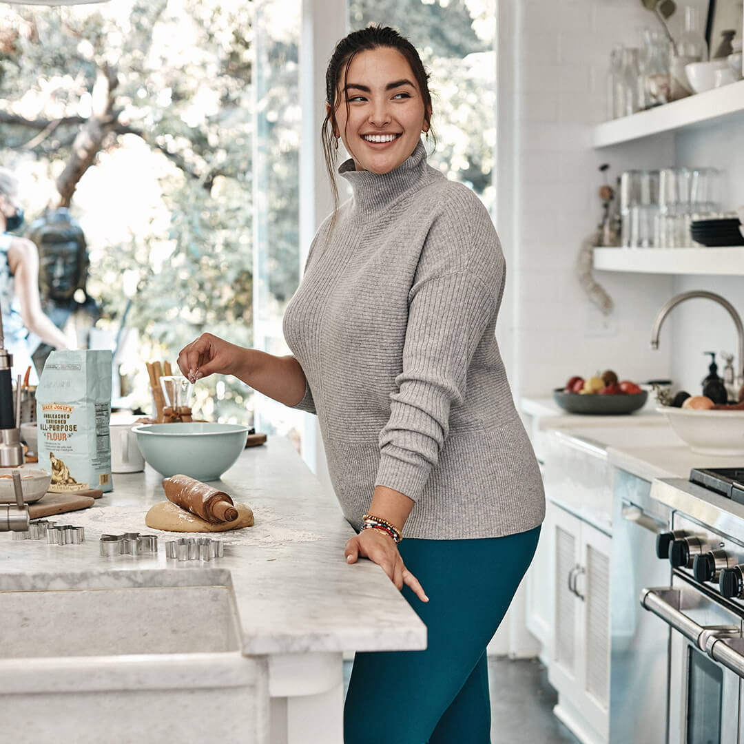 The Luxe Cashmere Blend Funnel Neck Sweater - Main