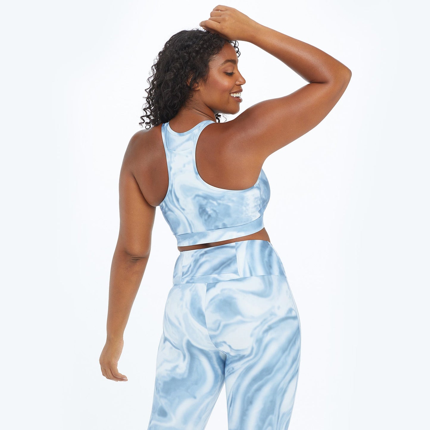The Midi Sports Bra - Slate Marble