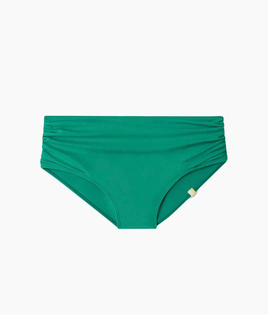 The Ruched High Leg High Rise Bottom - Seaglass
