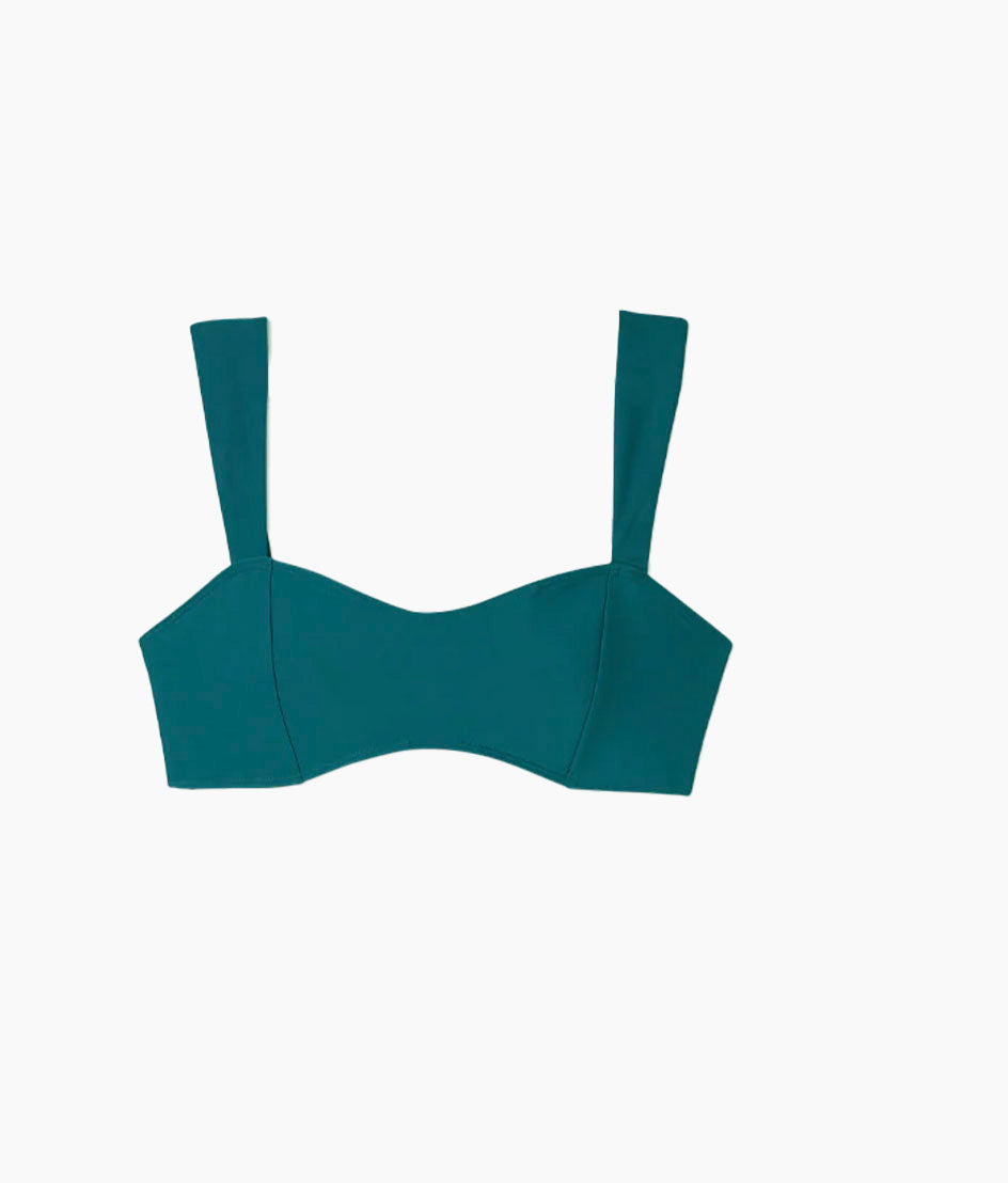 The Sweetheart Coast Bikini Top - Seaweed