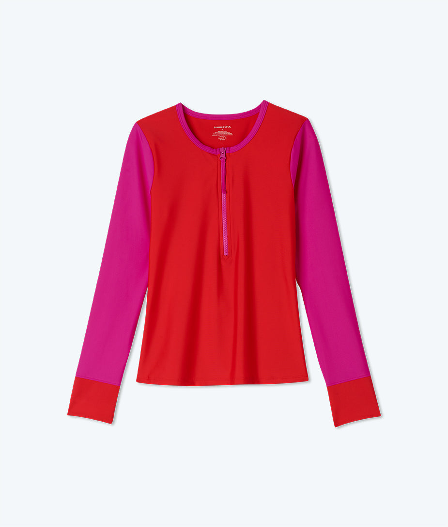 The Make Waves Half-Zip Rash Guard - Main