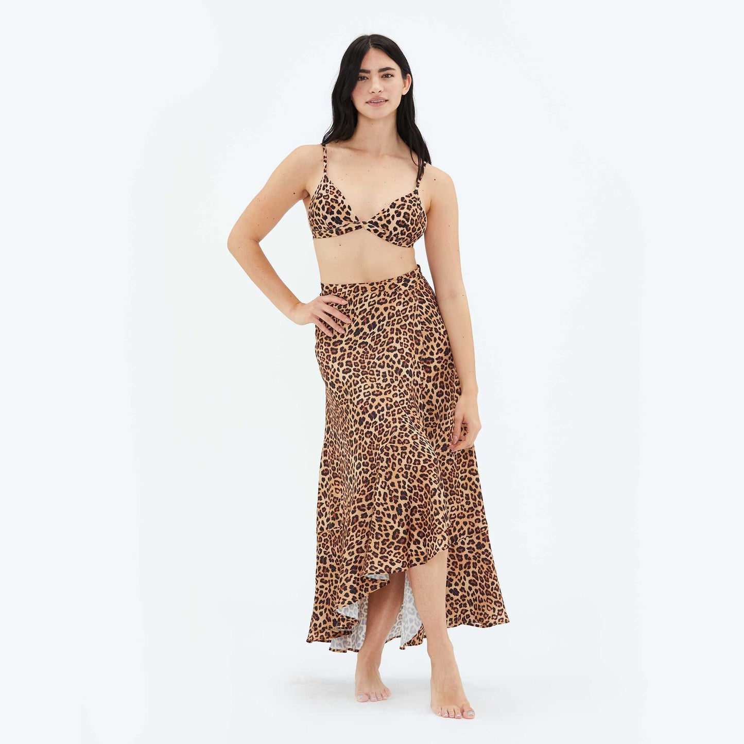The Beach to Brunch Wrap Skirt - Leopard