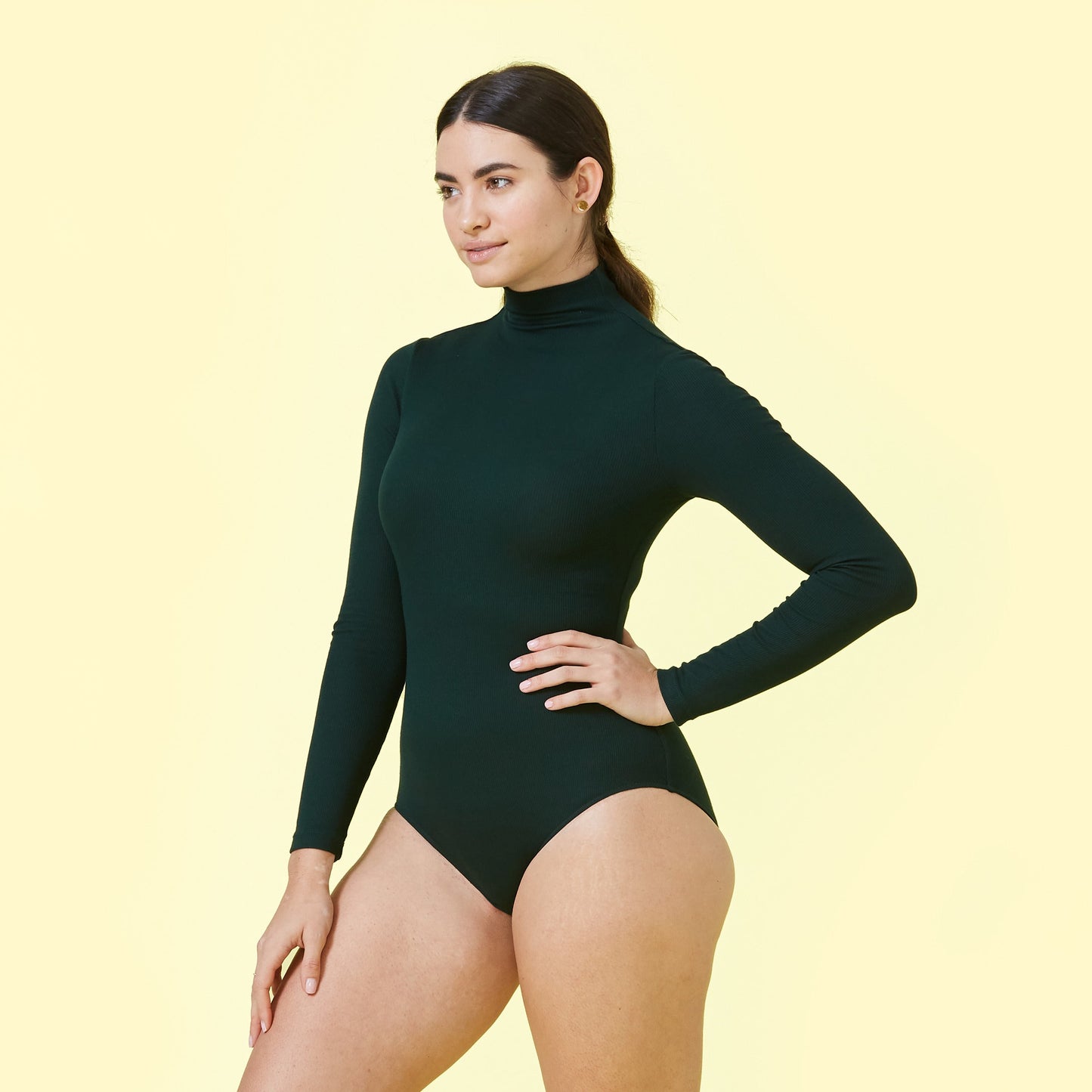 The Long Sleeve Day to Night Bodysuit - Moss