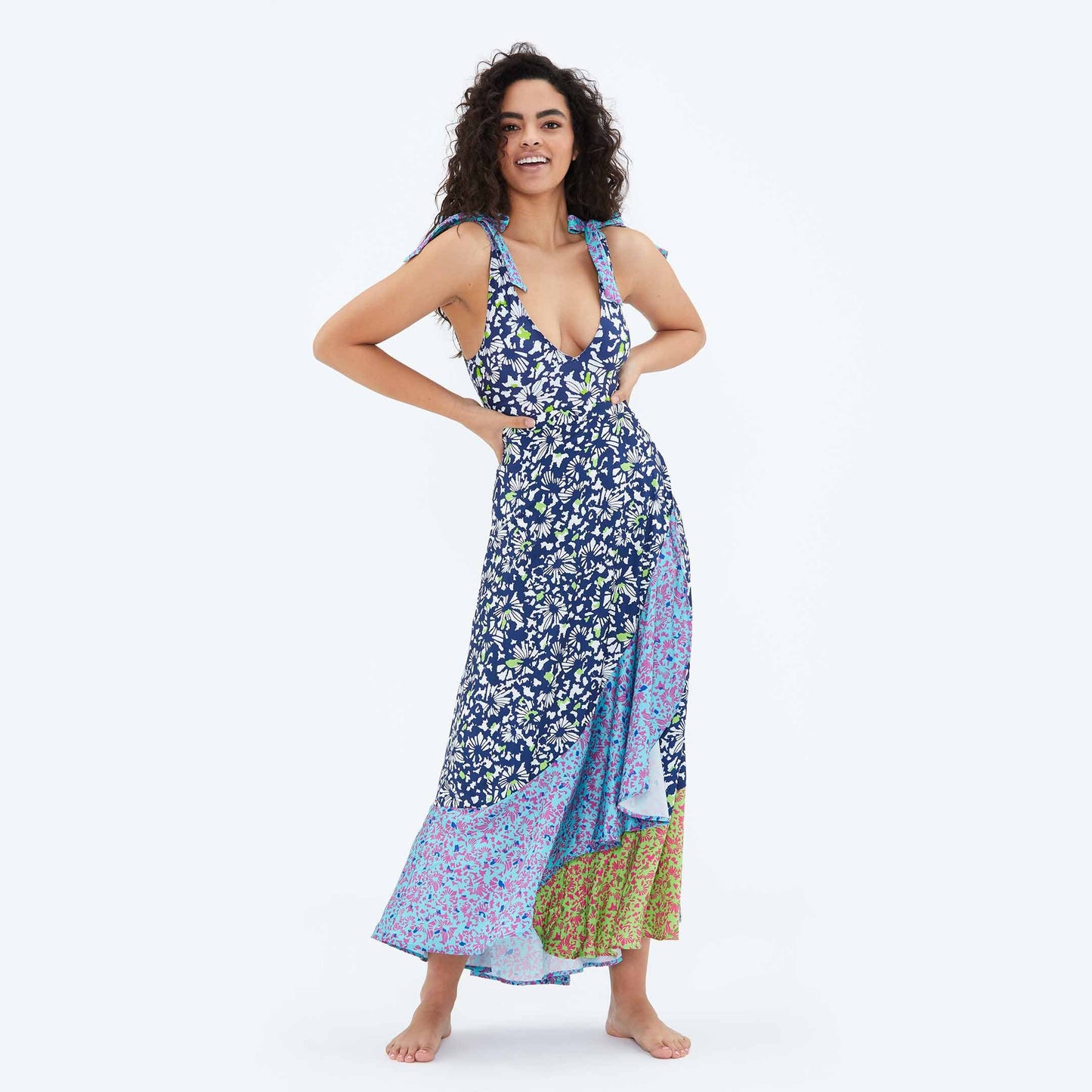 The Beach to Brunch Wrap Skirt - Multi Brushstroke