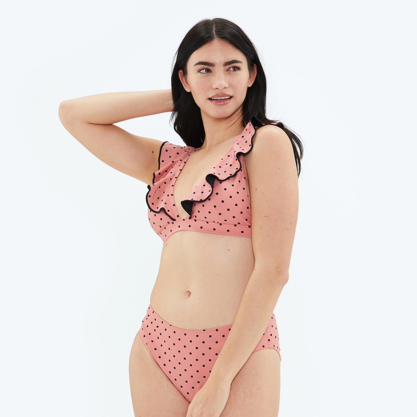 The Ruffle Plunge Bikini Top - Main