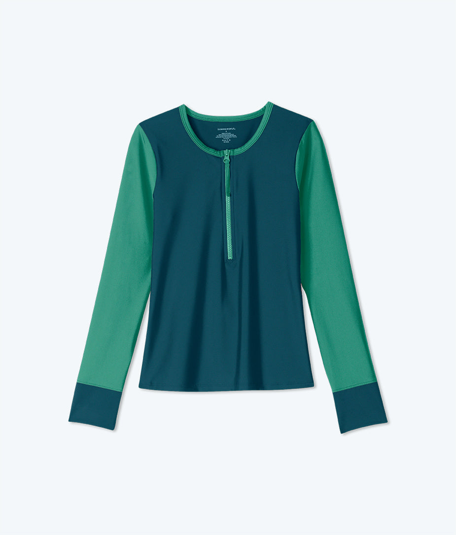 The Make Waves Half-Zip Rash Guard - Main