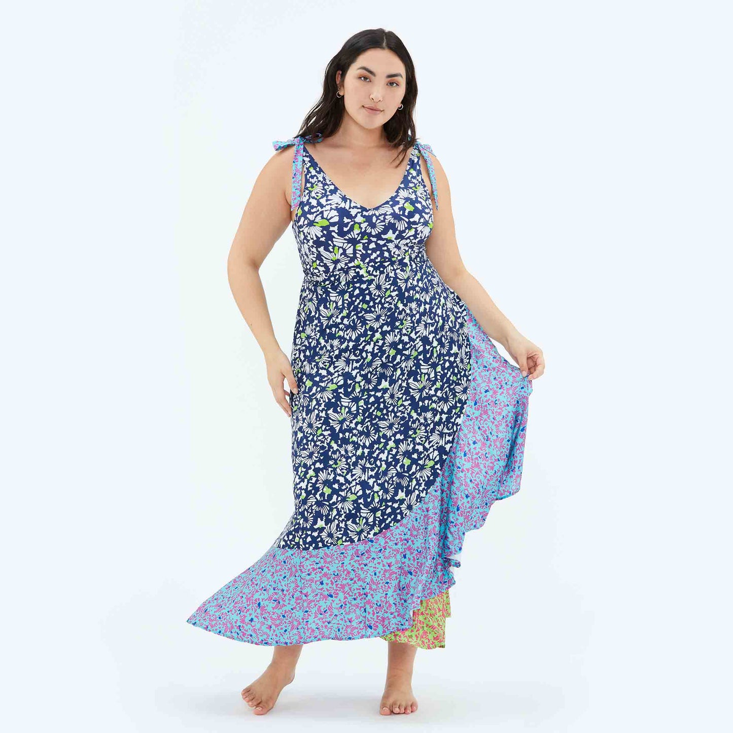 The Beach to Brunch Wrap Skirt - Multi Brushstroke